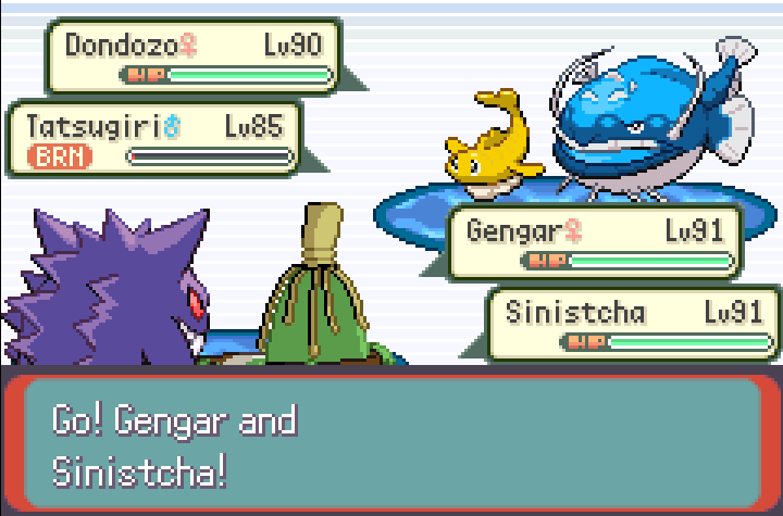 Screenshot showing a custom combat