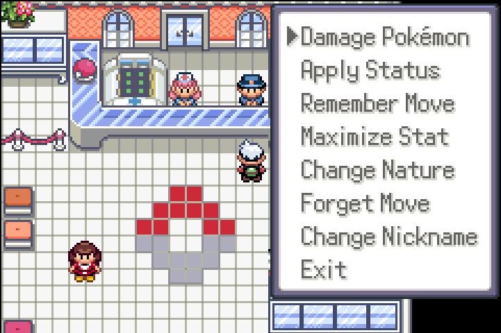 Screenshot showing Nuzlocke-friendly UI elements